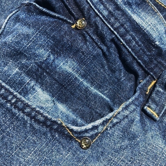 VTG Phat Farm Patchwork Mens 90’s Jeans Pant Patch 38 X 33 Distressed Straight - Picture 4 of 12